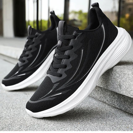 Men's Running Shoes Breathable Mesh Comfortable Sports Sneakers Soft Bottom Non-Slip Lightweight Footwear for Running