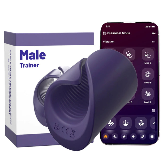 Bluetooth Penis Vibrator for Men Masturbator Sex Machine Penis Delay Trainer Cock Ring Glans Massager Male Sex Toys for Adult
