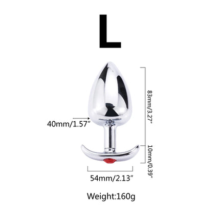 1Pcs, Metal outdoor anal plug, anchor base Fit the hip design, adult sex toys