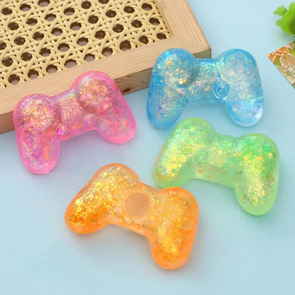 Squishy Sequins Game Machine Maltose Fidget Toy Anti-stress Slow Rebound Pinch Toy Elastic Squeezing Decompression Toy Random1pc