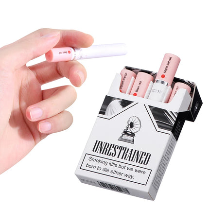 4 pcs/set Cigarette Lipstick Set Long Lasting Lip Glaze Matte Lip Gloss Waterproof Lip Stick Tube Nude Lip Tint Makeup Cosmetics