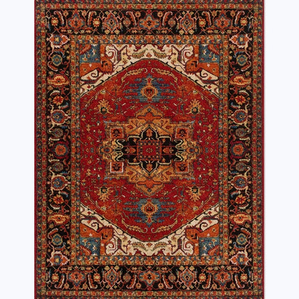 Tapis de style rétro américain pour chambre à coucher Grand tapis de salon Décoration Tapis antidérapant Lavable Tapis de sol de salon Tapis doux pour la maison