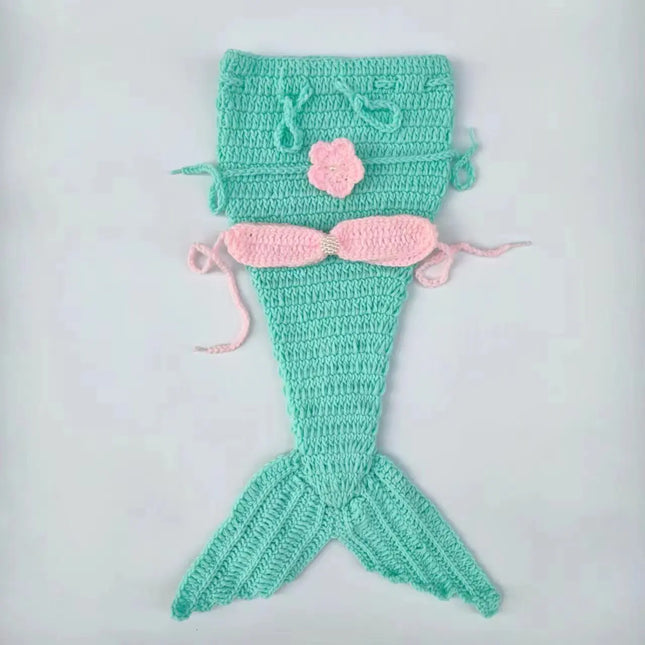 Mermaid Set Newborn Photography Clothes for 0-6M Girls Toddler Bodysuit Baby Souvenirs Photography Accessories