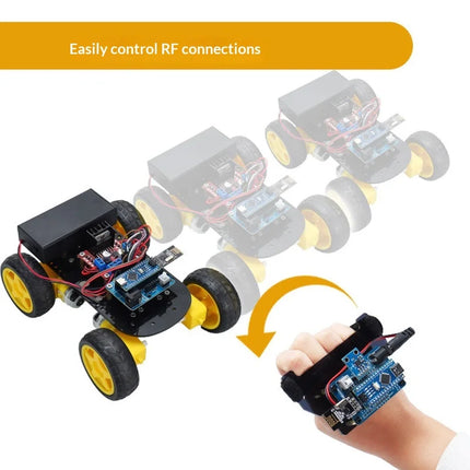 Gesture Sensing Control Smart Car DIY Assembly Kit Compatible With Arduino NANO diy kit electronics 6 dof arm kit man robot
