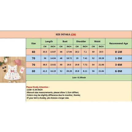 0-9 Months Newborn Baby Girl  2PCS Dress Heart Print Sleeveless Bow Dress With Hat Summer Fashion Cute Clothing for Infant Girl