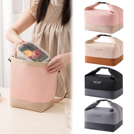 2024 Insulated Lunch Bag with Aluminum Foil Portable Bento Bag Waterproof Lunch Tote Bags Large Capacity for Outdoor Travel Work