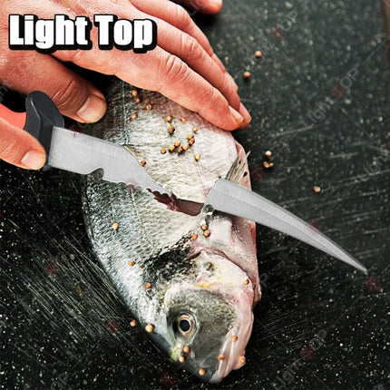 WXCOO Stainless Steel Fish Filleting Knife Sharp Butcher with Cover Multifunctional Fruit Meat Cutting Fish Boning Knives
