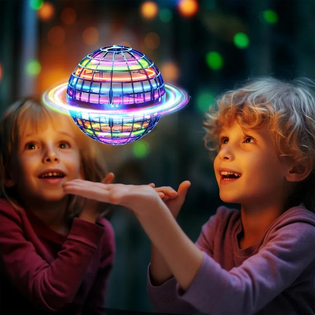 Flying Orb Ball with Dazzling Lights, Magic Hover Spinner, Cool Boomerang Drone, Floating Cosmic Globe, Kids Outdoor Toy