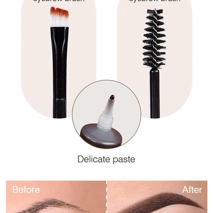 Professional Eyebrow Enhancers Cream Women Natural Liquid Dyeing Eyebrow Set Brow Tattoo Pigments Lasting Waterproof Eyebrow Gel