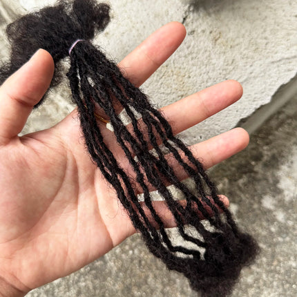 Handmade Interlocking Sisterlocks Curly Tips 100% Real Human Hair Permanent Micro Locs Extensions Natural Looking Soft Dreadlock
