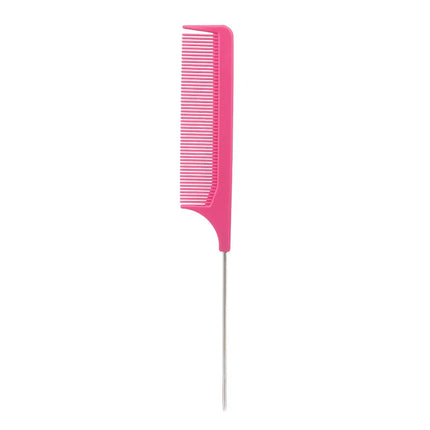 1 Professional pointed tail comb hair salon stainless steel comb anti-static dyeing comb styling tool Special for real hair wigs