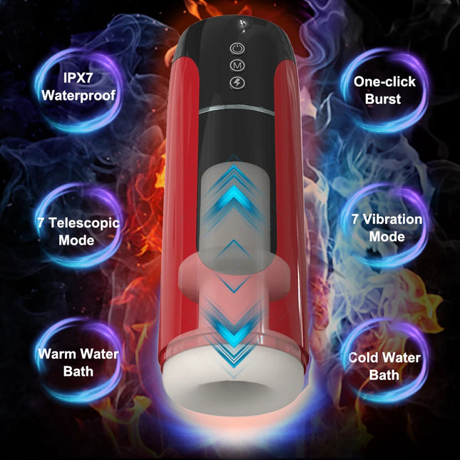Automatic Male Mastubator Vibration Blowjob Machine for Men Masturbation Cup Sex Toys Adult Goods for Men Masturbate Supplies