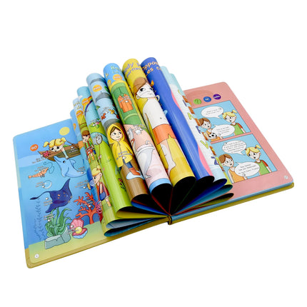 French English Bilingual Sound Book Learning Machine Touch Electronic Books French English Kids E Book Talking Educational Toy