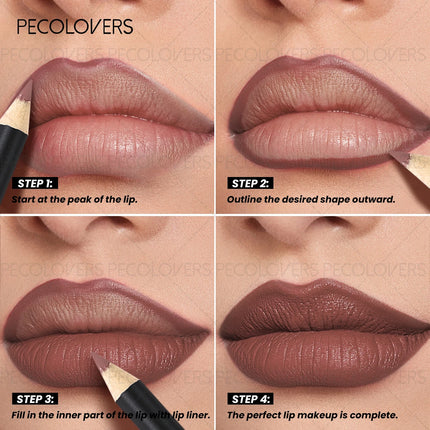 1 Pcs Matte Lip Liner & Lipstick Pencil, Waterproof Long-lasting Lip Liner Pen, Define Lip Lines, Smooth To Slide, Daily Makeup