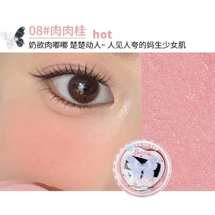 Flortte Air Powder Blush Cream Highlight Natural Nude Repair Brightening Face Thin Glitter Pure Desire Makeup With Puff