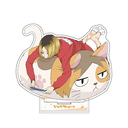 Anime Haikyuu!! 15CM Acrylic Stand Animal Mascot Bokuto Kuroo Kenma Desk Decor Otaku Fans Collectible Gift