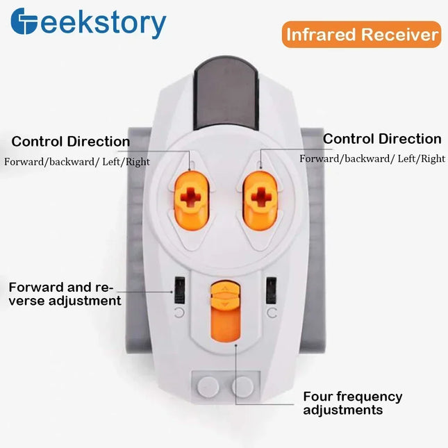 Technical MOC Power functions Parts Infrared Remote Control Receiver Set 8879 8884 for legoeds Building Blocks Toy