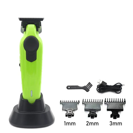 Professional Hair Trimmer Barber Carving Gradient Finish Machine Electric Clipper with Charger Stand Hair Cutting Machine