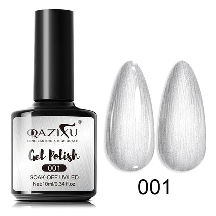QAZIXU 48 Colors 10ml Red Black White Gel Nail Polish Manicure Semi Permanent Soak Off UV Nail Art Varnish Nail Supplies