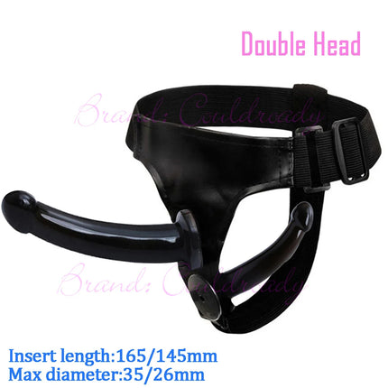 Double Strapon Anal Ultra Elastic Harness Strap On Dildo Lesbian Strap-on Penis Adult Sex Toys For Women