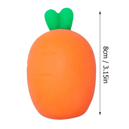 Kawaii Carrot Squishy Toy Soft Slow Rising Simulation Vegetable Stress Relief Fidget Toys for Kids Adults Decompression Gift