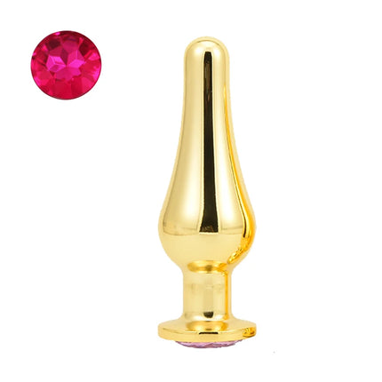 Golden Stainless Steel Anal Plug Crystal Metal Butt Plug Stimulator Anal Sex Toys for Couples Prostate Massager Dildo 3 Size