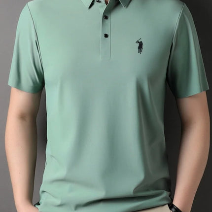 Luxury classic men's brand Paul original pony embroidered comfortable POLO shirt summer new casual breathable short sleeved top