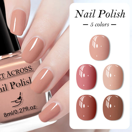 5pcs/set 8ml Water-Based Nail Polish Long Lasting Quick Drying No Need of Lamp to Cure Nail Supplies Vernis for Nails Manicure