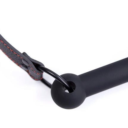 Professional Pony Play Bit Gag Silicone Mouth Restraint Red Stitch Leather Strap BDSM Bondage Slave Role Play Adult Fetish Toy