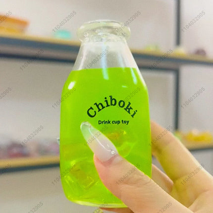 Boba Bottle Stress Ball Squishy Toy Water Bottle Fidget Toys ASMR Sensory Novelty Toys For Kids and Adults Anti Stress Relief