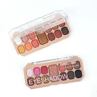 12 Color Eyeshadow Palette with Blush Long-Lasting Waterproof Face Makeup Set for Daily Use  Makeup Tray And Eyeshadow Box