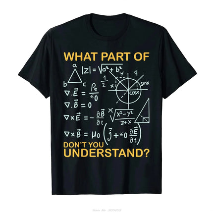 What Part Of Don'T You Understand Funny Math Teacher T-shirt women Clothing  Tshirt Daily Leisure Soft Fitness T Shirt