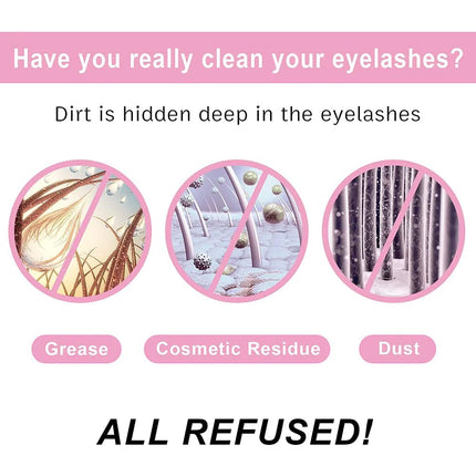60ml eyelash shampoo mild and non-irritating deep and quick cleansing of eye makeup with a free eyelash brush