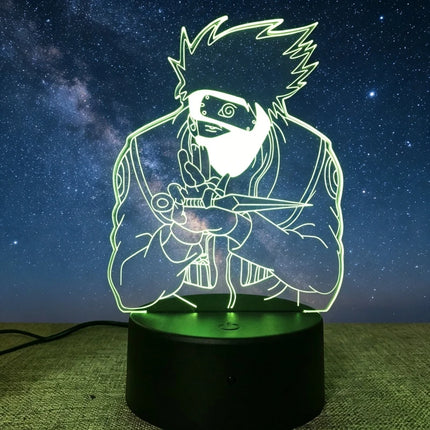 Anime Uzumaki Nar Ut O LED Night Light Toys Akatsuki Kakashi Hatake Kid Bedroom Nightlight Itachi Uchiha 3D Colors Lamp Decor