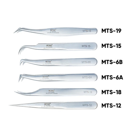 1PC Stainless Steel Lash Tweezers With Fiber Tips High Precision Tweezer Professional for Volume Fans Eyelash Extension