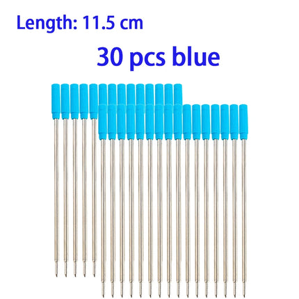 Compatible Ballpoint Pen Refills, Crystal Pen Refills 1.0mm Medium Point Black & Blue, Medium Point Metal Refill