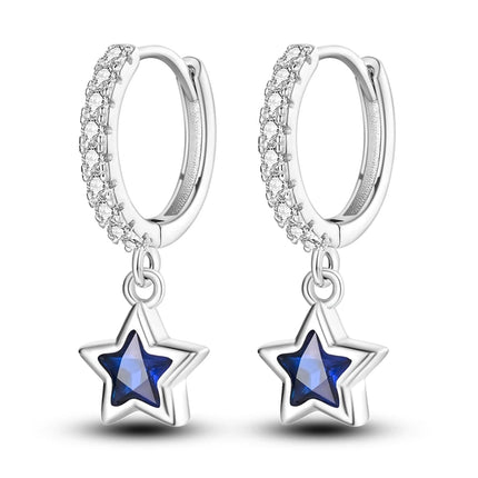 Orstarry 925 Sterling Silver Crystal Circular Eardrops Drop Earrings Women Earrings Charm Fashion Versatile Party Jewelry Gifts