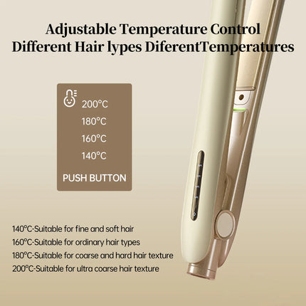 Hair Straightener Flat Iron 2 in 1 Curly Straight Styling Tool 80 Million Negative Ion 4-Temp Smart Control Travel Friendly hair
