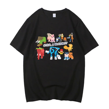 High Quality Cotton 67 Six Seven Funny Italian Brainrot Boys Fashion Gaming Meme T-Shirt Gamer Gen Alpha Slang Saying Tee Tops