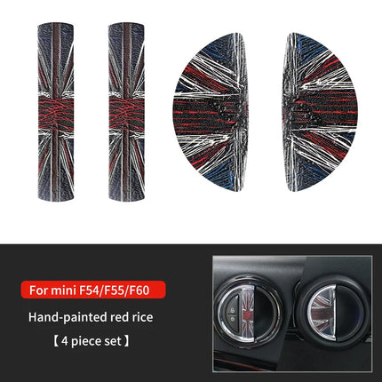Car Door Handle Decoration Leather Sticker For Mini Cooper JCW F56 F60 F55 F54 R56 R60 R55 Countryman Car Interior Accessories