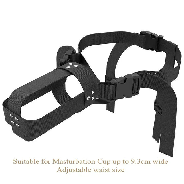 Adjustable Strap-on Automatic Male Masturbation Cup Wearable Sex Harness Male Hands Free Masturbator Sex Toys for Men