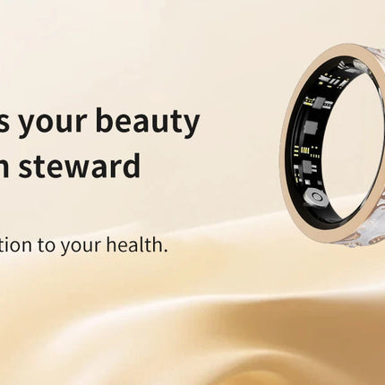 New Moissanite Diamond Fashion Women Men Smart Ring Waterproof Enamel Craft Design Lady Ring Heart Rate Health Monitor SportRing