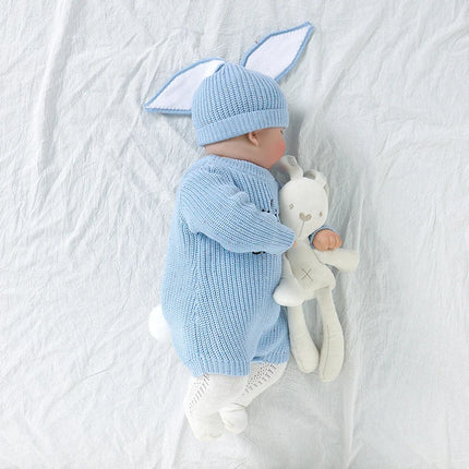 Spring Baby Easter Clothes Sets Cute Rabbit Ear Hats+Bodysuits Newborn Boys Girls Outfits 2pcs Autumn Winter Infant Knit Costume