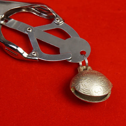 BDSM Metal Clover Nipple Clamps Clips With Bell,Bondage Restraints,Sex Toys for Couples,SM Adult Games