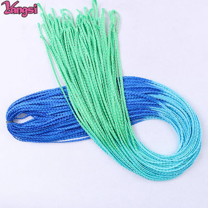 Full Star 30 Inch Synthetic Zizi Braids Thin Box Braids Hair Extensions Brown Pink Blue Red 613 Ombre Box Crochet Braiding Hair