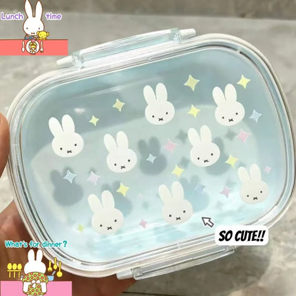 Miffy Lunch Box Cute Lunch Food Container With Lids Sealed Leak-proof Almacenamiento Cocina Portable Fruits Bento Box For Kids