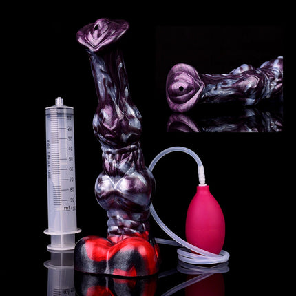 NNSX Huge Knot Squirting Horse Dildo Silicone Water Spray Anal Plug Anus Dilator Vagina Feamel Masturbator Penis for Woman