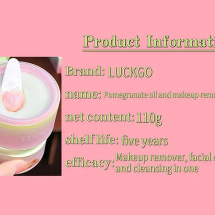 Mild non-irritating Makeup Remover LUCKGO Guava Plant Extract Deep Clean, Moisturizing, Strong Eye Makeup Removal power