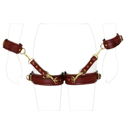 Thierry Bondage Restraint Adult Games Sex Toys For Woman,Thigh Cuffs, Handcuffs, Leg Cuffs Connection Belt,  Erotic Fetish Slave