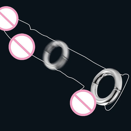 1Pc Heavy Metal Chastity Device Male Scrotum Testis Restraint Ball Stretcher Penis Rings Sex Toy for Men Gay Delay Ejaculation